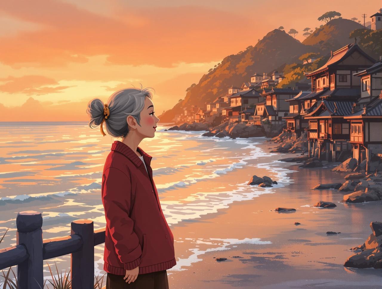 海边的母亲 - 百合短剧亲情伦理题材动漫短剧封面